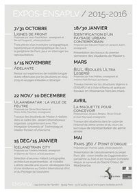 Programme des expositions